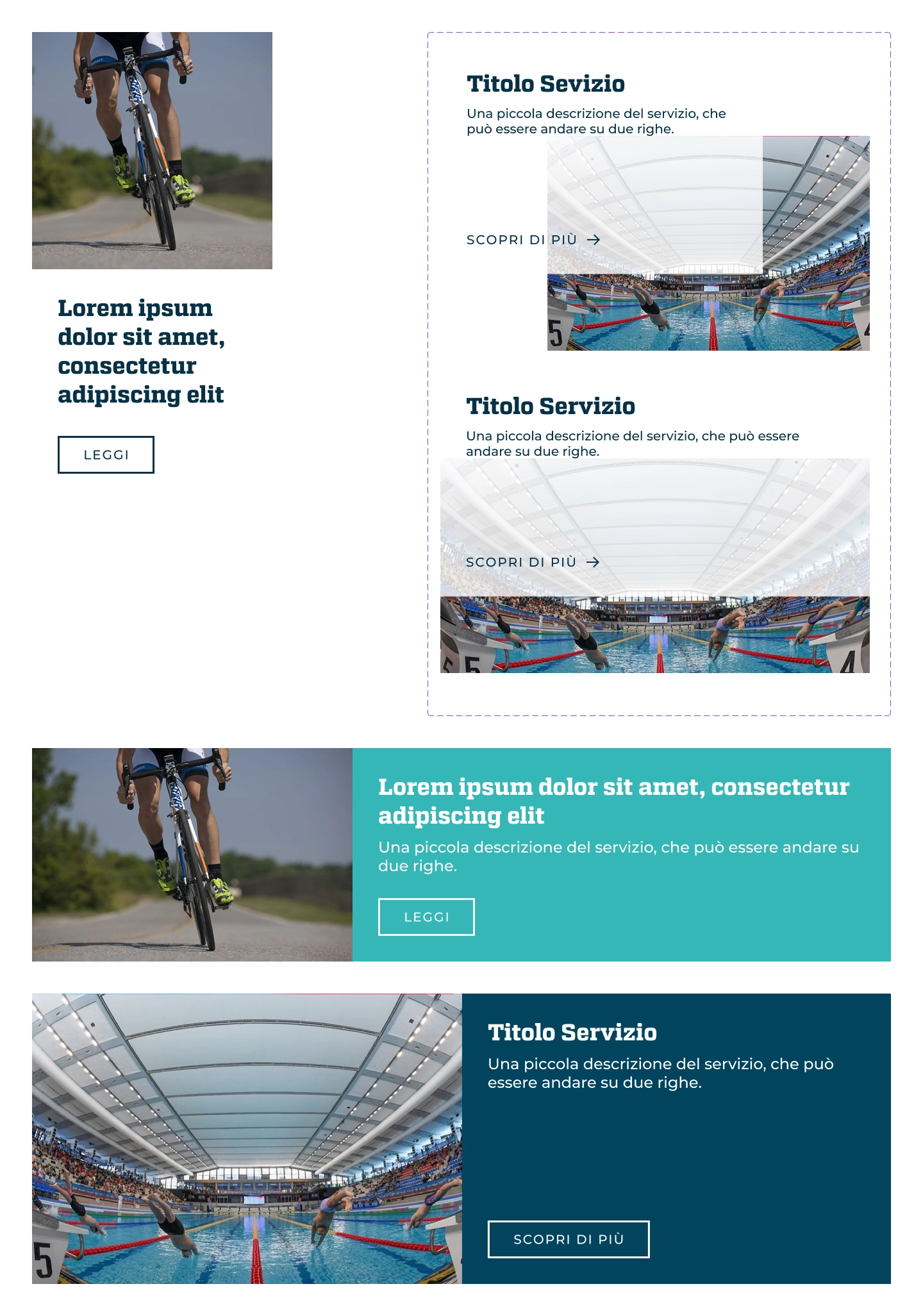 sport solutions website - project - cards - gennaro cestrone