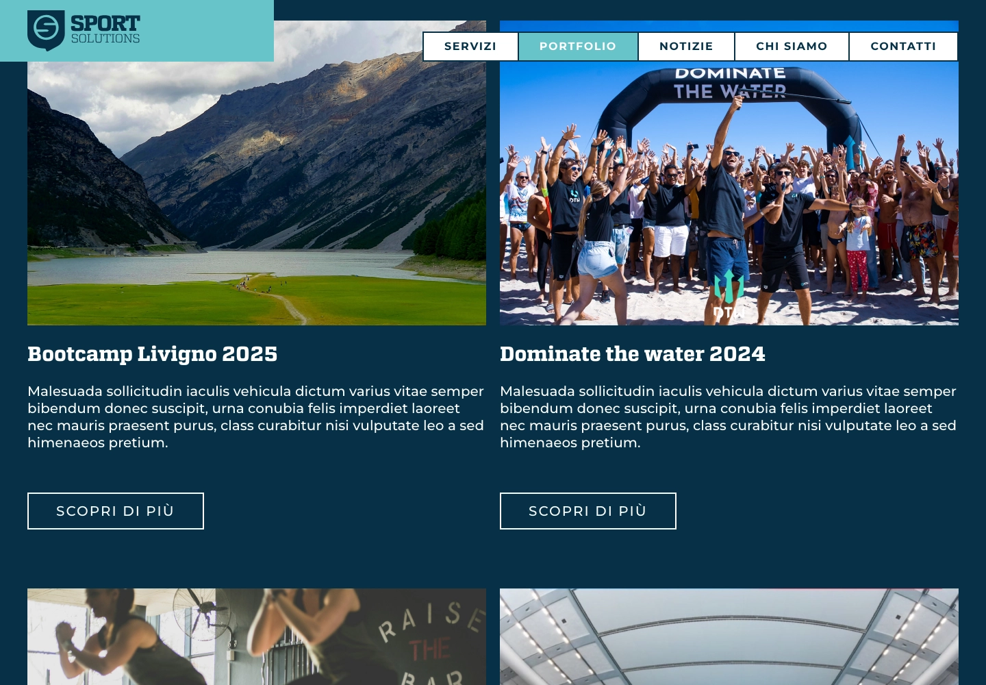 sport solutions website responsive desktop - portfolio - gennaro cestrone