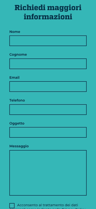 sport solutions website responsive mobile - contact form - gennaro cestrone