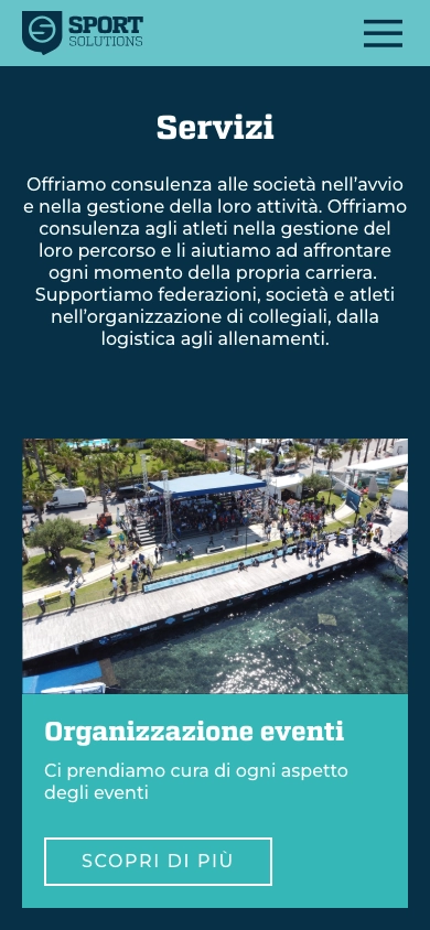 sport solutions website responsive mobile - services page - gennaro cestrone