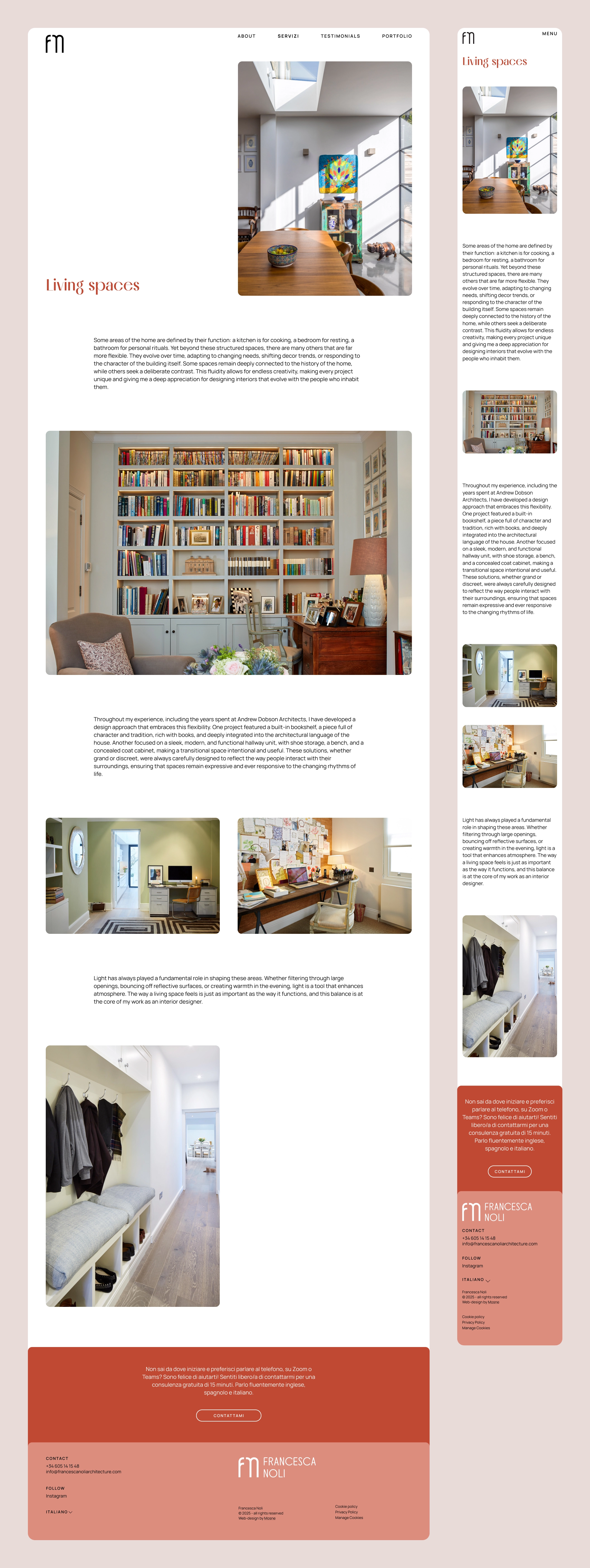 Francesca Noli – Portfolio page layout
